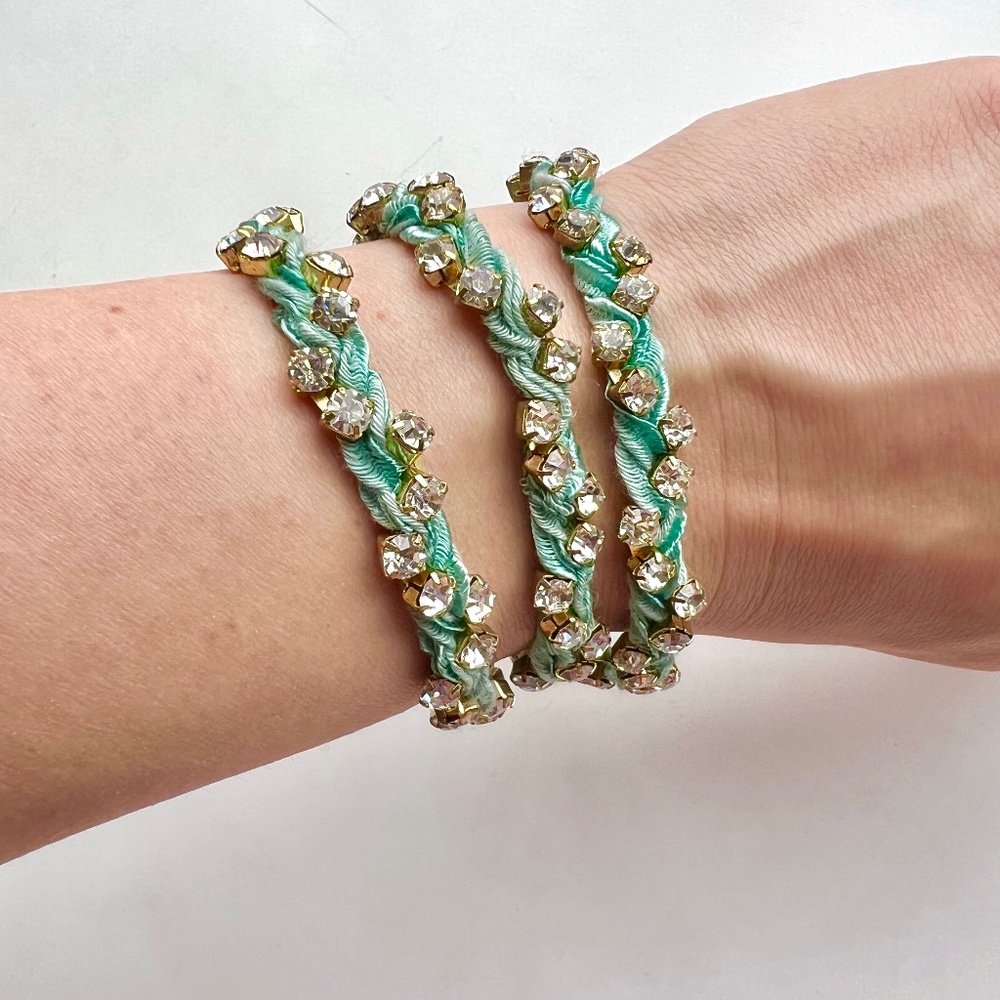 Ettika Turquoise Wrap Bracelet with Crystals